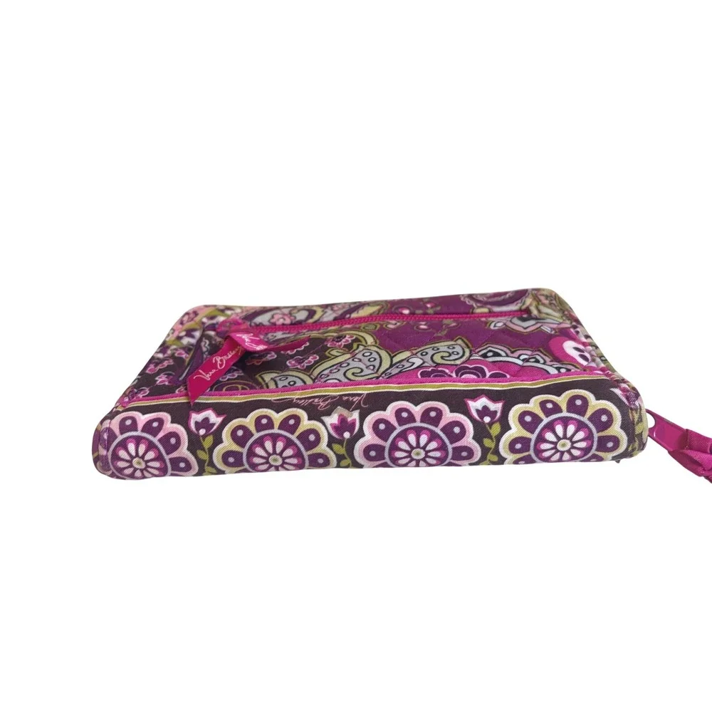 Vera Bradley Turnlock Wallet Pink Purple Paisley Quilted Cotton Floral Organizer - Picture 9 of 9
